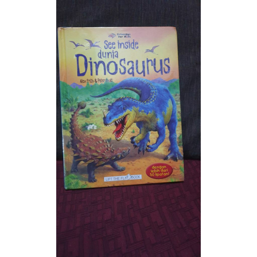 Buku See inside Dunia Dinosaurus Erlangga for kids