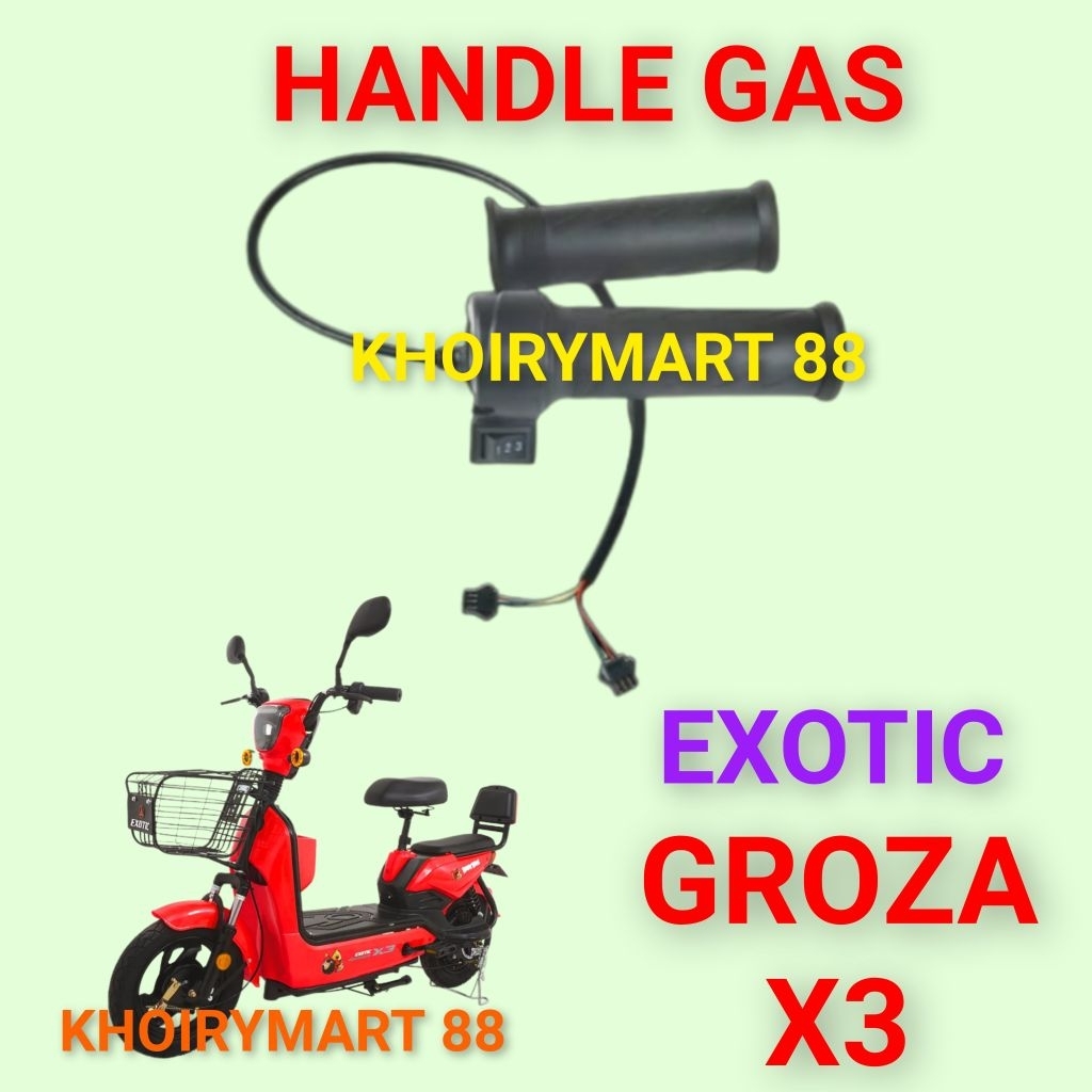 handle gas exotic groza x3 throttle gas sepeda listrik exotic groza x3