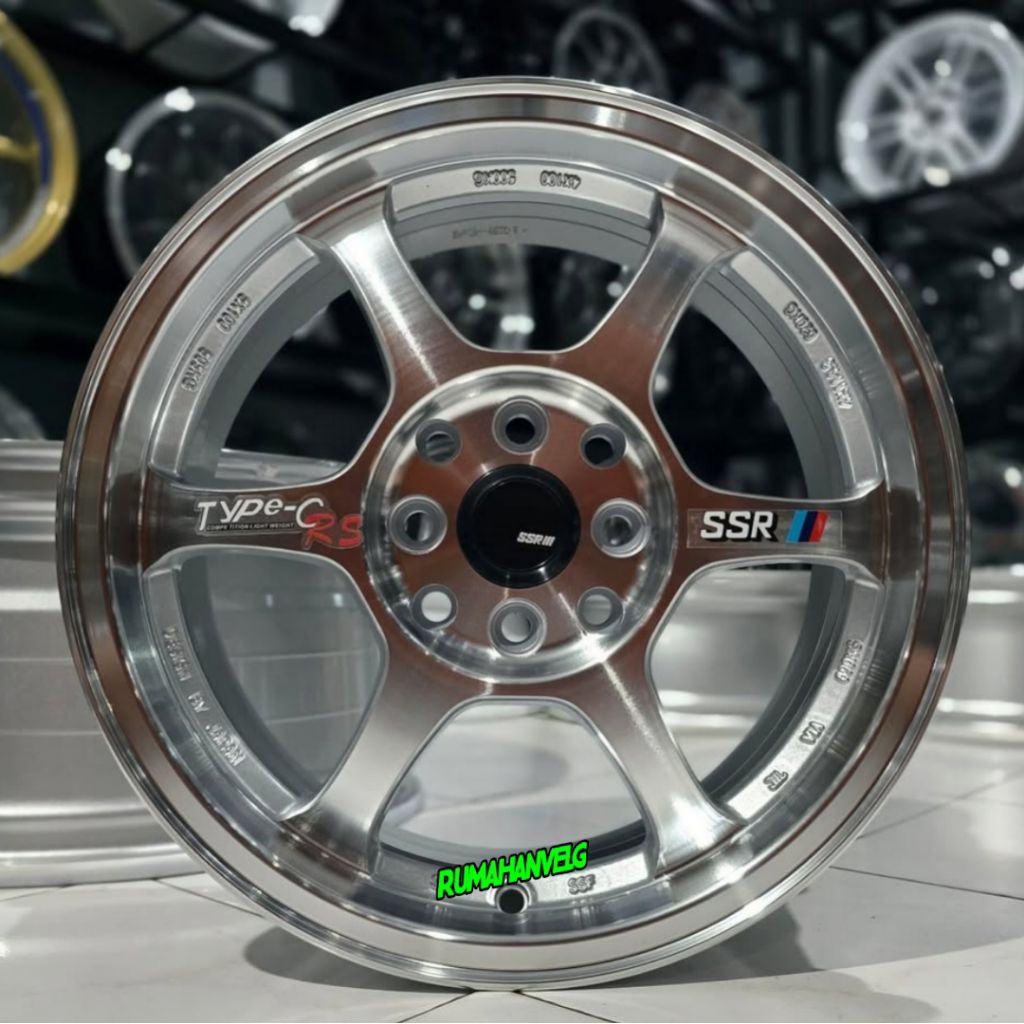 velg ssr type c ring 15 pcd 4x100 - 4x114,3 lebar 6,5 velg racing r15 velg mobil Avanza Xenia Livina