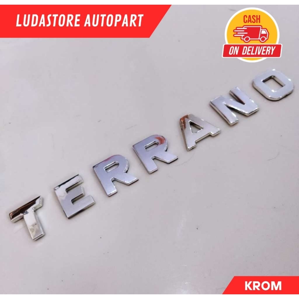 Emblem Kap Mesin TERRANO Krom