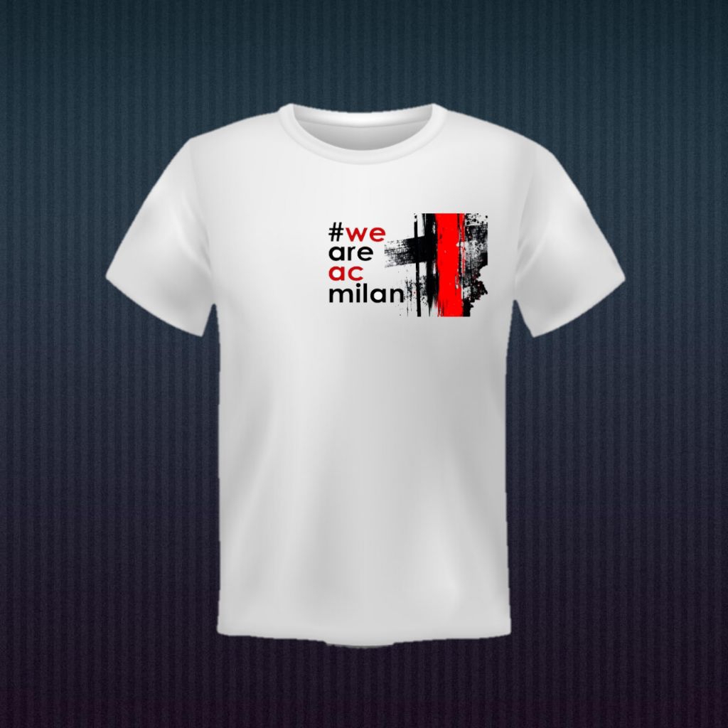 PAKAIAN ATASAN PRIA BAJU KAOS TSHIRT BOLA AC MILAN
