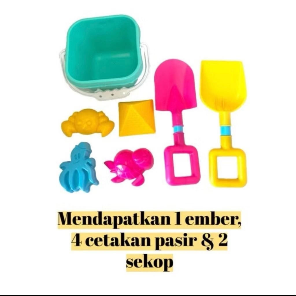 Mainan Cetakan Pasir Dan Free Sekop Dan Ember / Mainan Pantai Anak Anak / Mainan Pasir anak / Set Ma