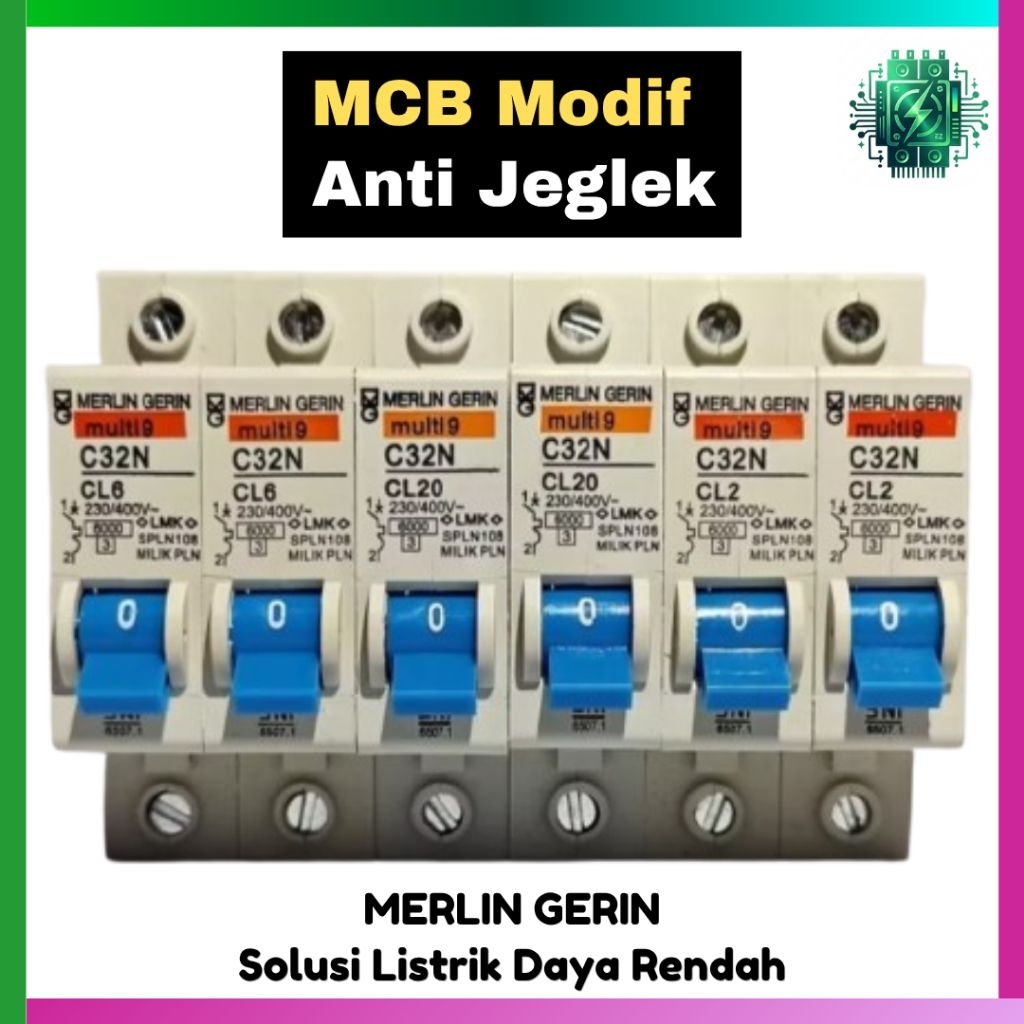 MCB MODIF Merlin Gerin PLN Anti Jeglek 2A Sampai 63a