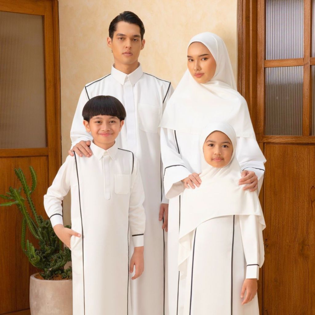 Afework | Series Family Set Abaya Jubah Pria Premium | Sarimbit Couple Lebaran Keluarga | Fajr Famil