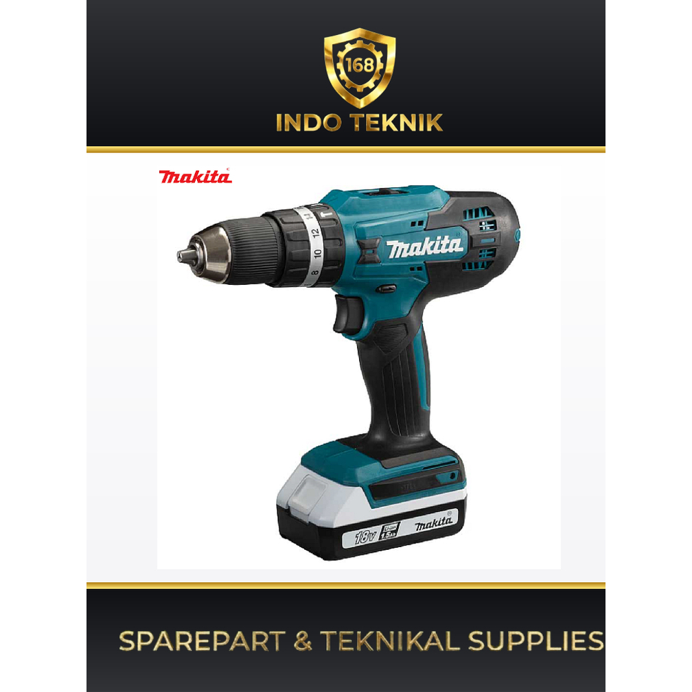 Makita HP488D Bor Cordless Baterai 18V Hammer Drill Original [HP 488 D Cordless Hammer Drill]