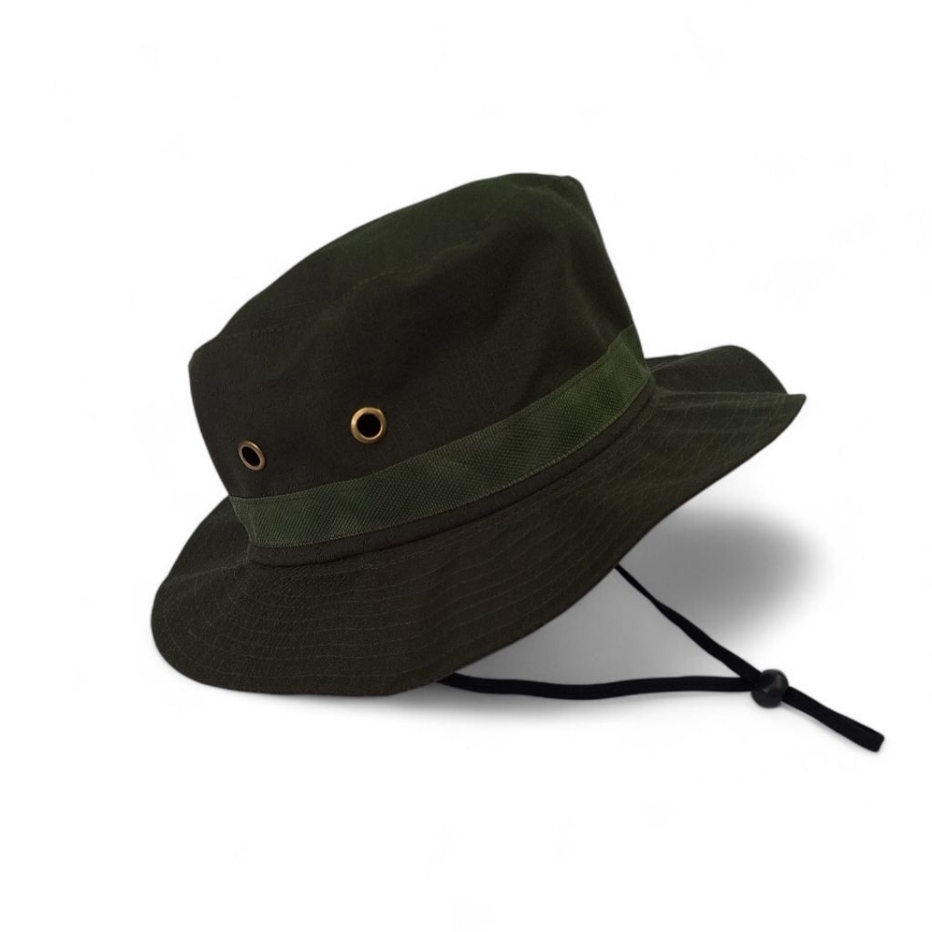 Topi Rimba Hijau Army/ Topi Gunung / Topi Ripstop Safari Topi Mancing