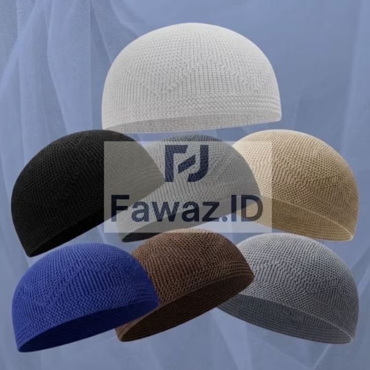 Peci rajut motif zigzag/peci grosir/peci haji/peci souvenir/peci hajian