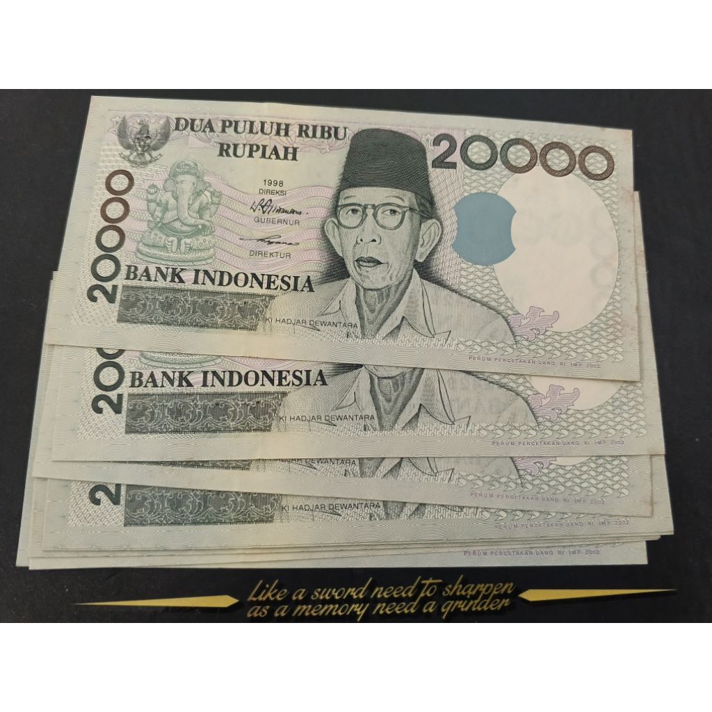 UANG KUNO 20.000 RUPIAH KI HAJAR DEWANTARA TAHUN 1998