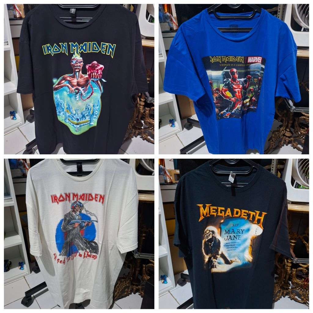 Tshirt Kaos Band Merch Band Iron Maiden Megadeth Original