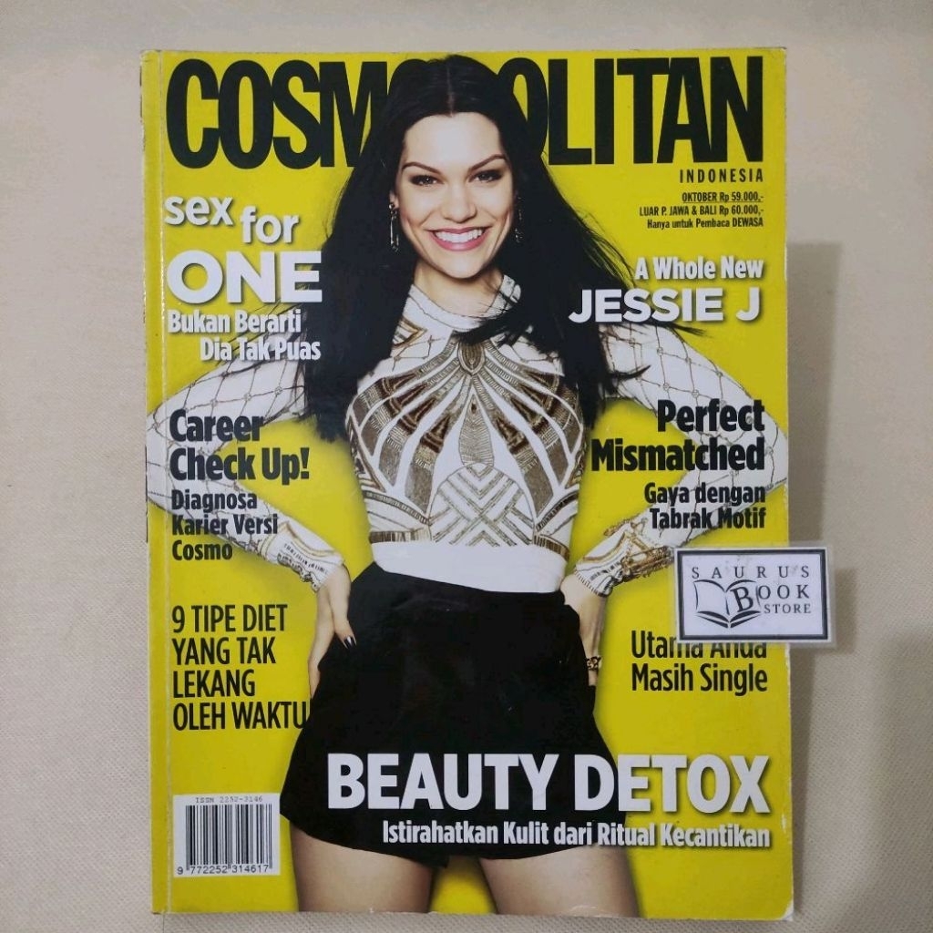 (ORIGINAL) Majalah Cosmopolitan Indonesia Cover Jessie J - Beauty Detox - Perfect Mismatched (Oktobe