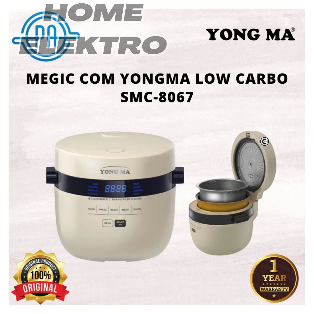 MEGIC COM YONG MA SMC-8067 RICE COOKER DIGITAL LOW CARBO - LOW SUGAR SMC 8067 / SMC8067