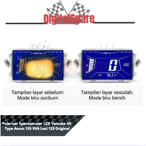 1 Lembar Polarizer Speedometer LCD Yamaha All Type Aerox 155 VVA Lexi 125 Original (Soulusi Sunburn)