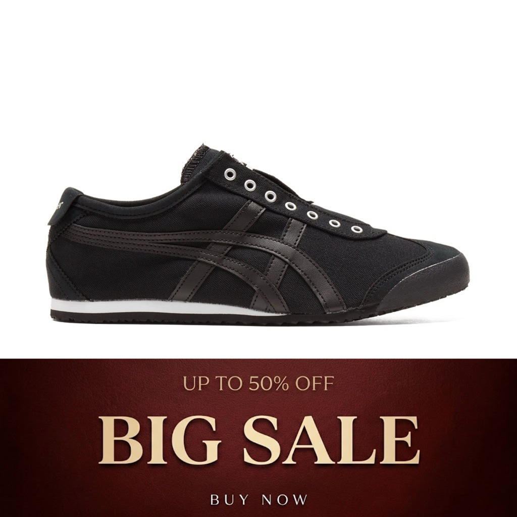 Onitsuka Tiger Mexico66 Slip On Black Unisex