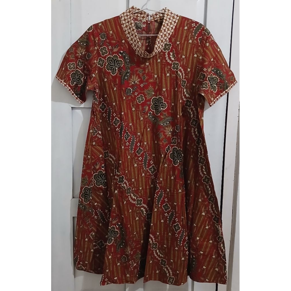 DRESS BATIK DANARHADI PRELOVED LIKE NEW
