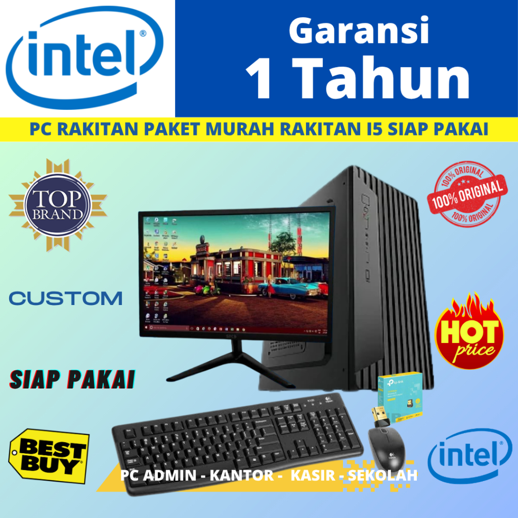 Komputer Rakitan Komputer PC Rakitan Core i5 Paket Murah Full Set Siap Pakai