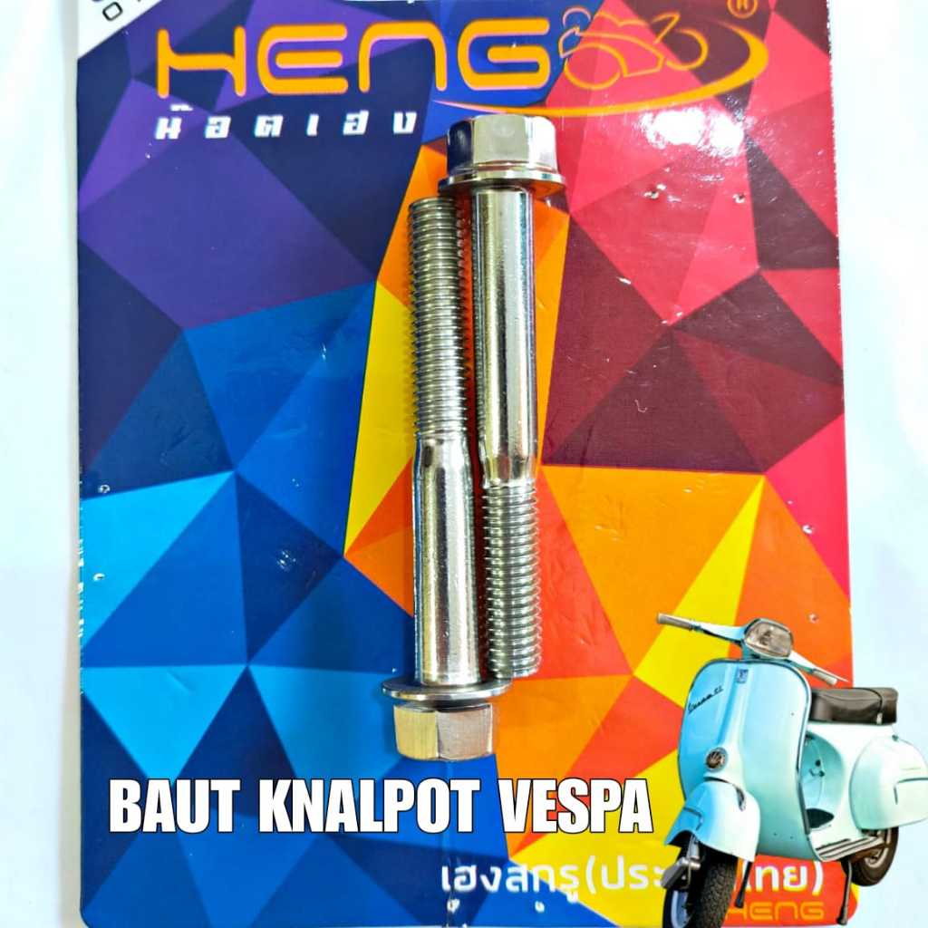BAUT PROBOLT BAUT KNALPOT VESPA S LX STAINLESS HENG THAILAND ORI