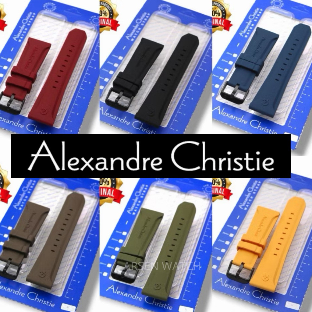 strap rubber alexandre christie / tali jam ac / tali karet jam ac / strap rubber ac 9205 / rubber ja