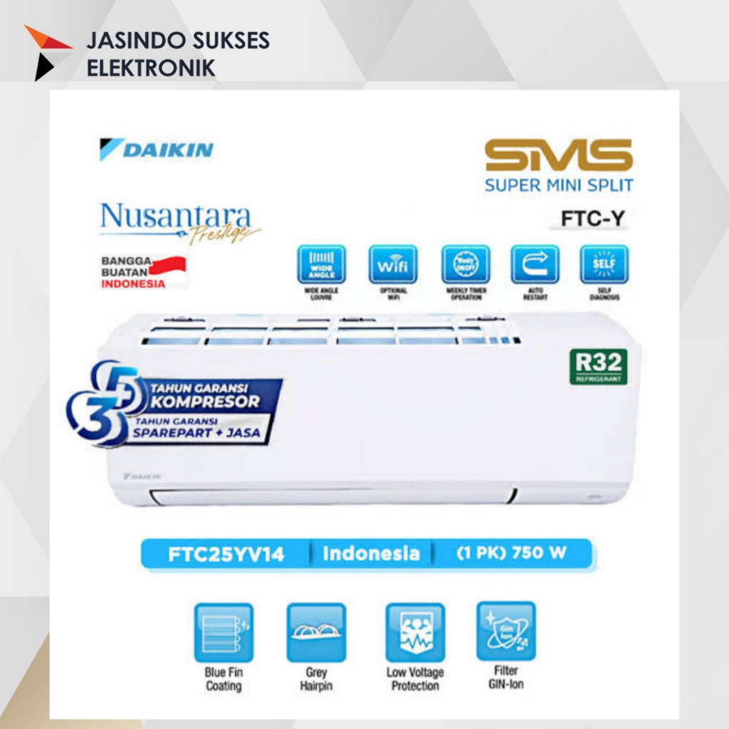 AC DAIKIN  1 PK FTC25YV NUSANTARA
