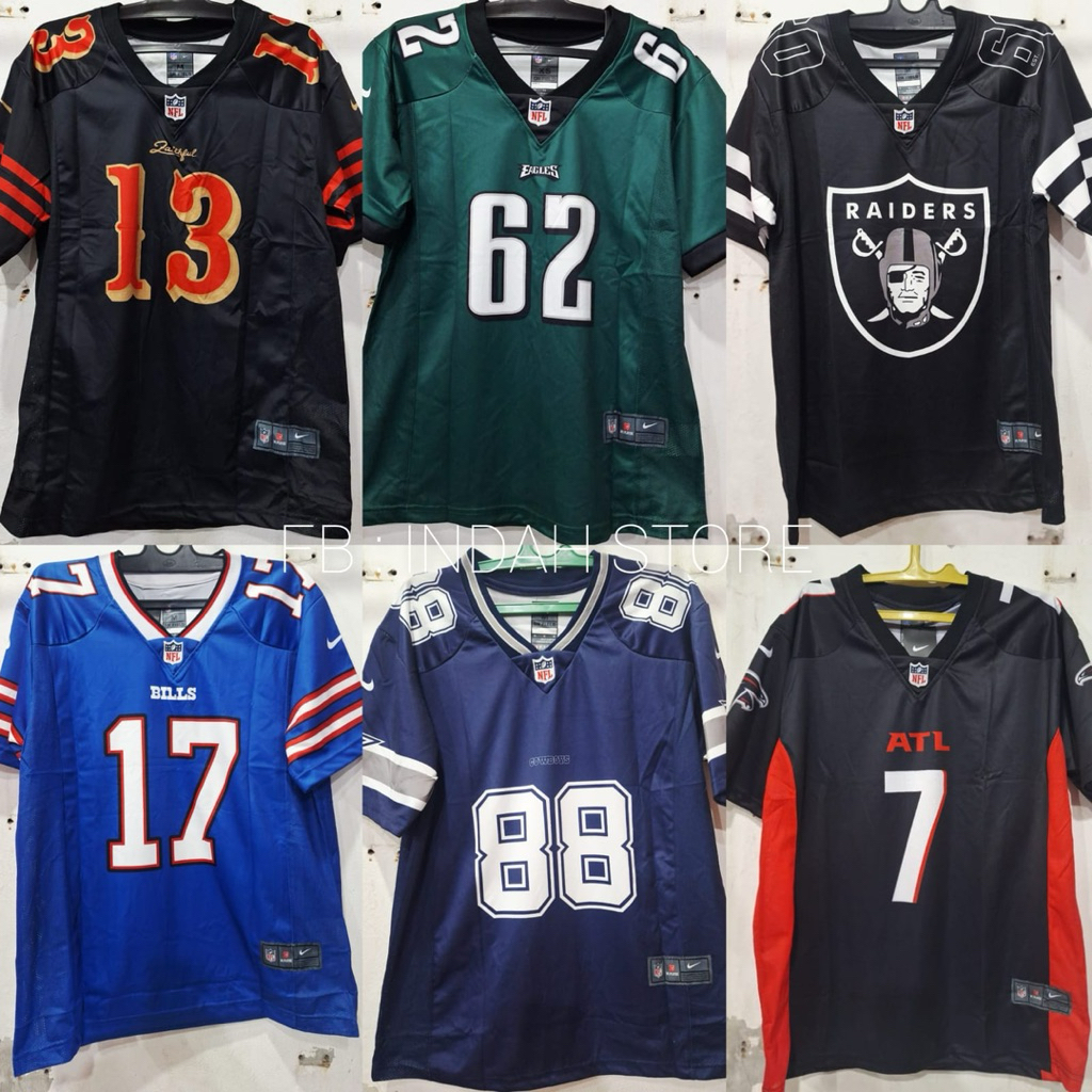 JERSEY NFL 49ERS EAGLES RAIDERSS BILS BIG SIZEE JUMBOO TERLARISS
