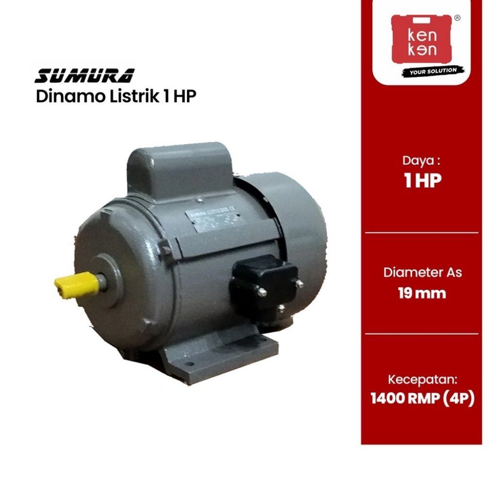 Sumura - Dinamo 1HP 1Phase 1400RPM