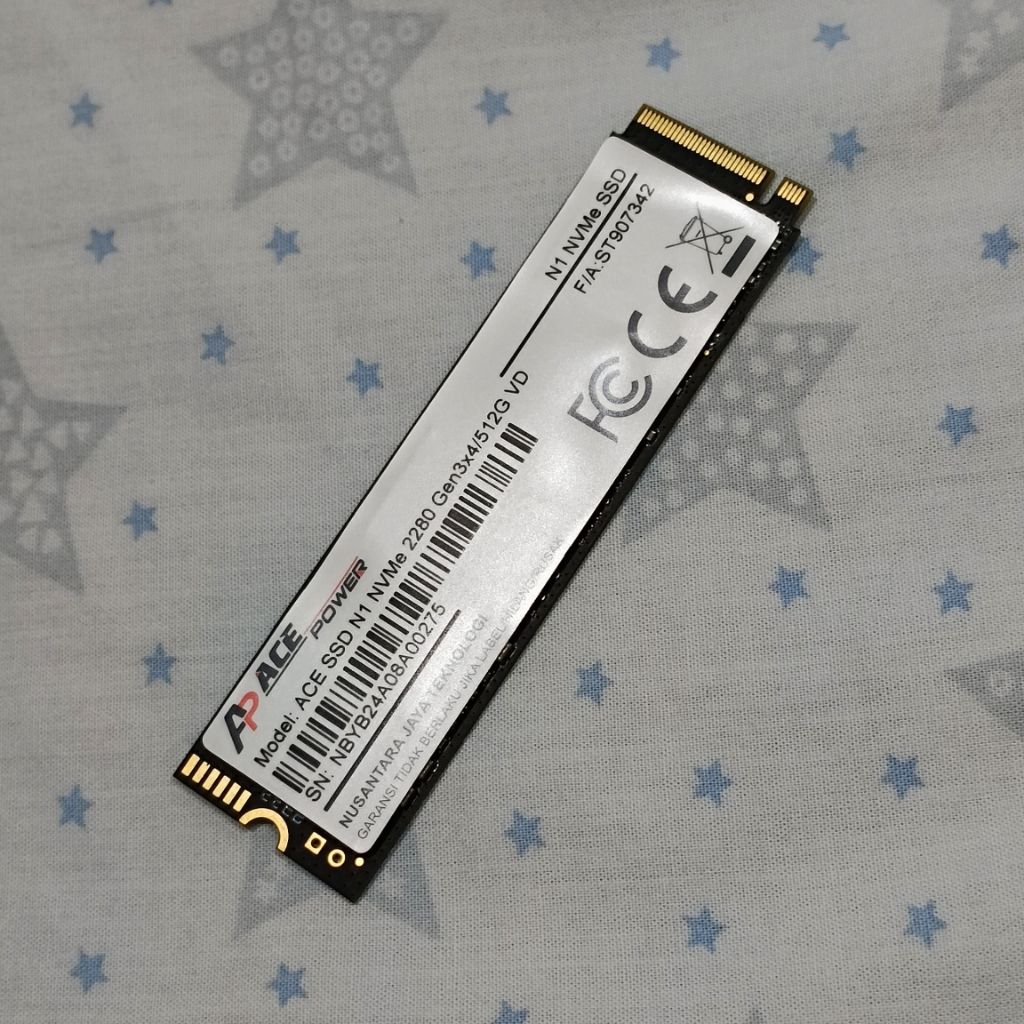 SSD NVMe 512 Ace Power bekas pakai