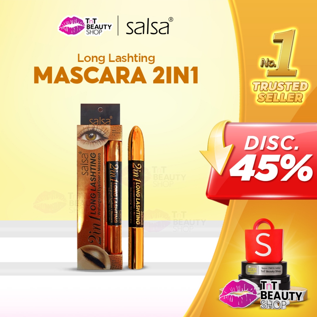 SALSA Mascara 2in1 - Long Lashting- Maskara 2 in 1 Eyeliner | TnT Beauty Shop
