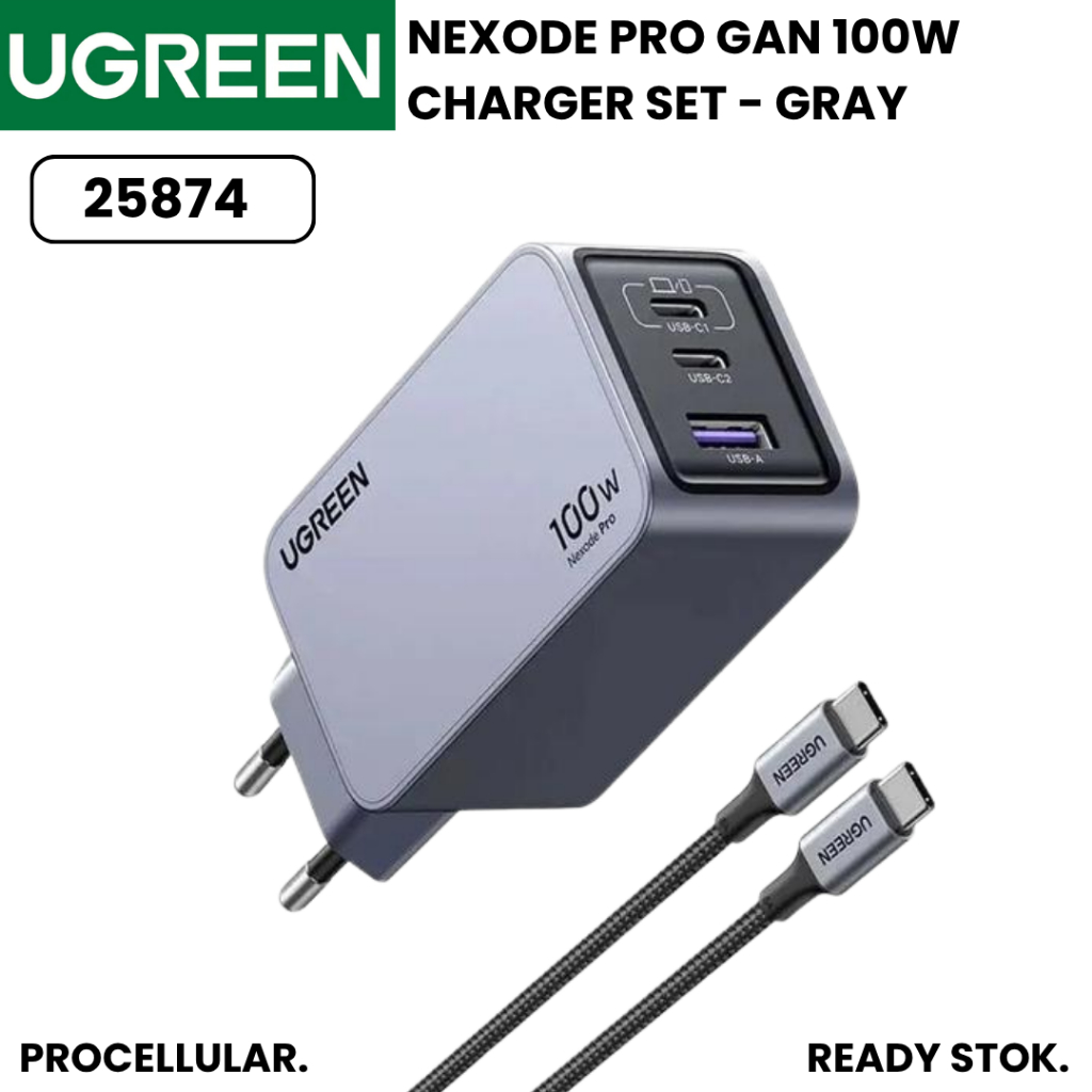 Ugreen Nexode Pro GaN 100W Charger Adaptor Type C USB A 25874