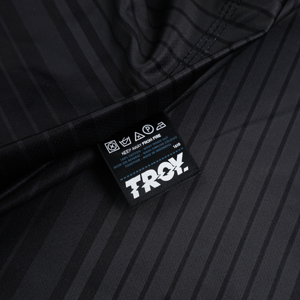 Troy Company Jersey Black Grey Troyco Owl - Jersey Hitam Abu Klasik V-Neck JSM 3582