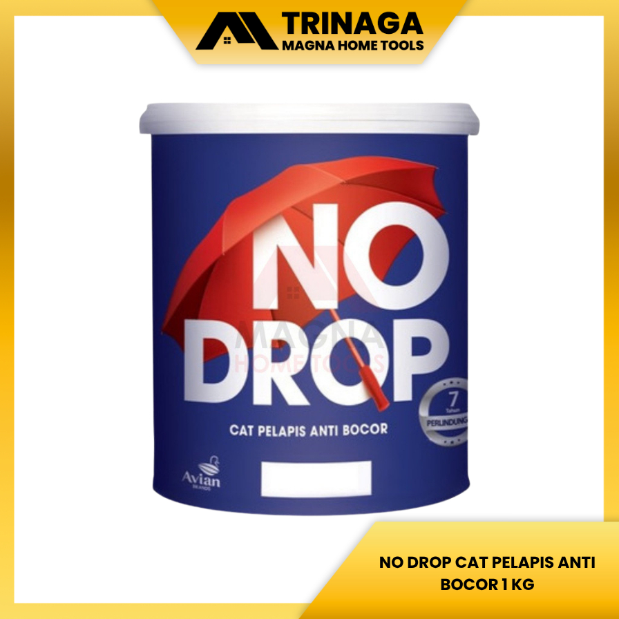 NO DROP PELAPIS ANTI BOCOR ATAP/DINDING WARNA PUTIH/HITAM/ABU/TRANSPARAN 1 LT