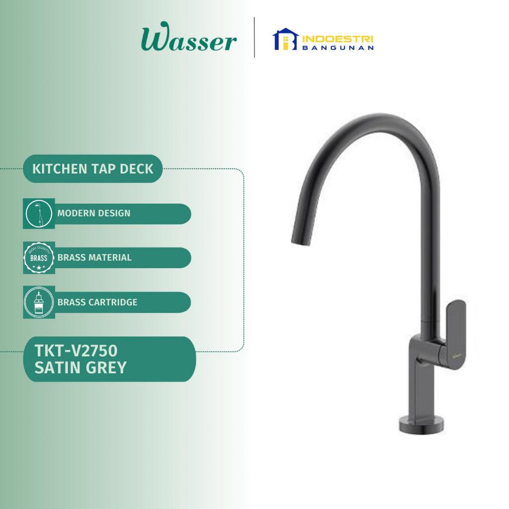 Kran Sink Cuci Piring Meja Wasser TKT V2750 Satin Grey / Wasser Keran Cuci Piring