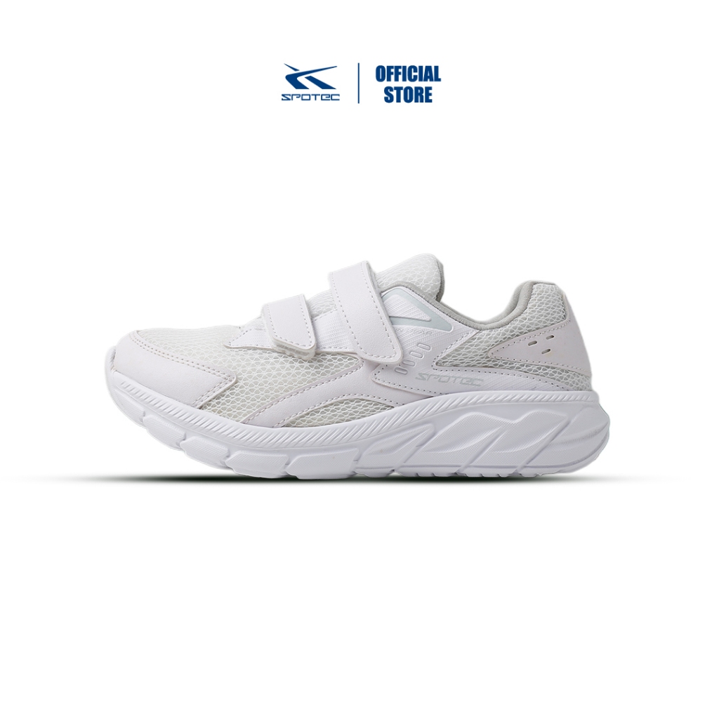 SPOTEC Kids Calvin Jr Velcro Sepatu Sneakers Anak - Putih Putih