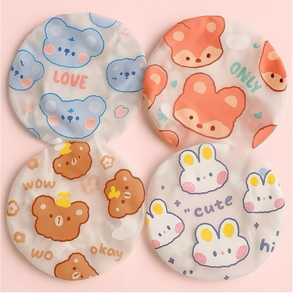 SHOWER CAP PREMIUM MOTIF ANIMALS