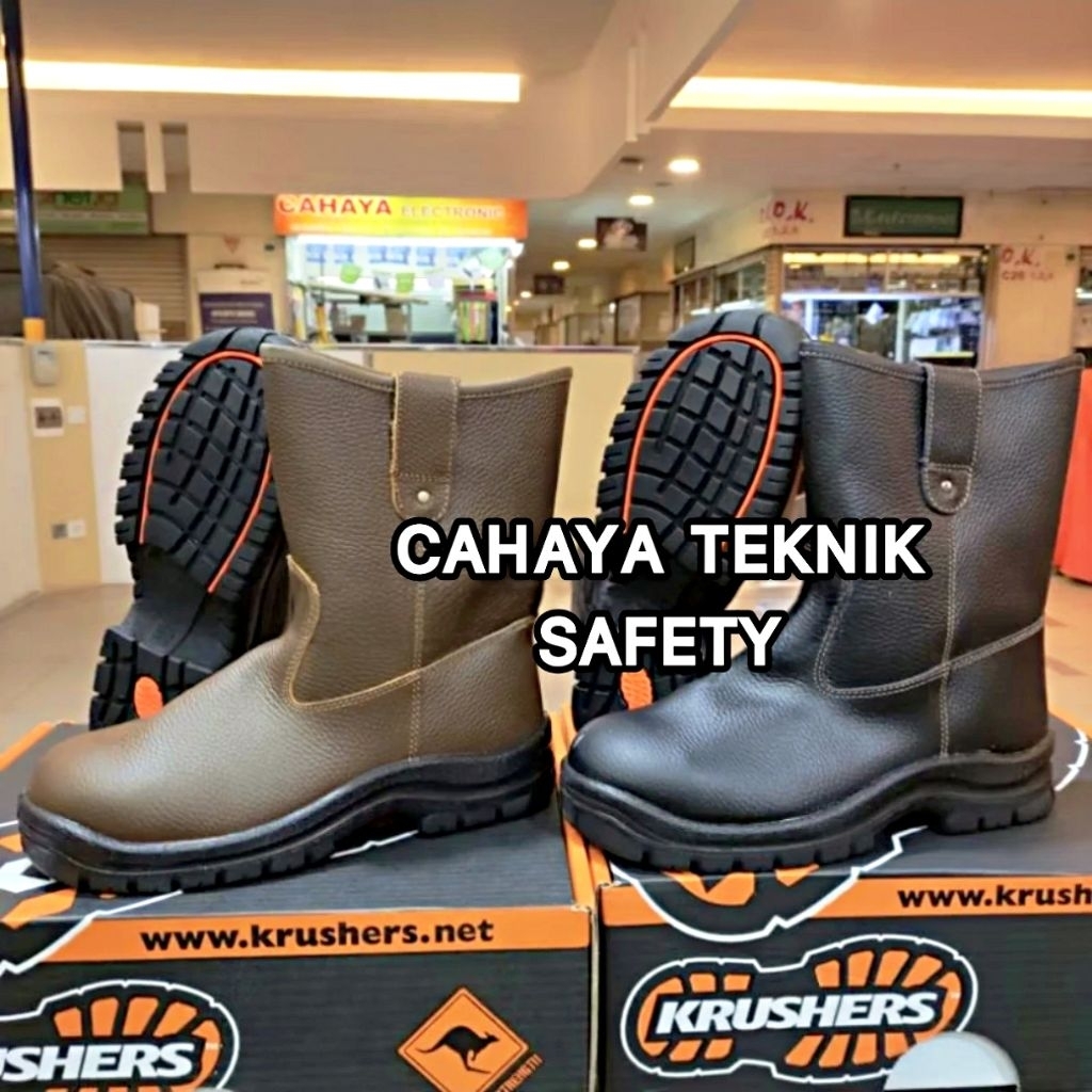 sepatu safety krushers texas hitam / sepatu safety krushers texas original