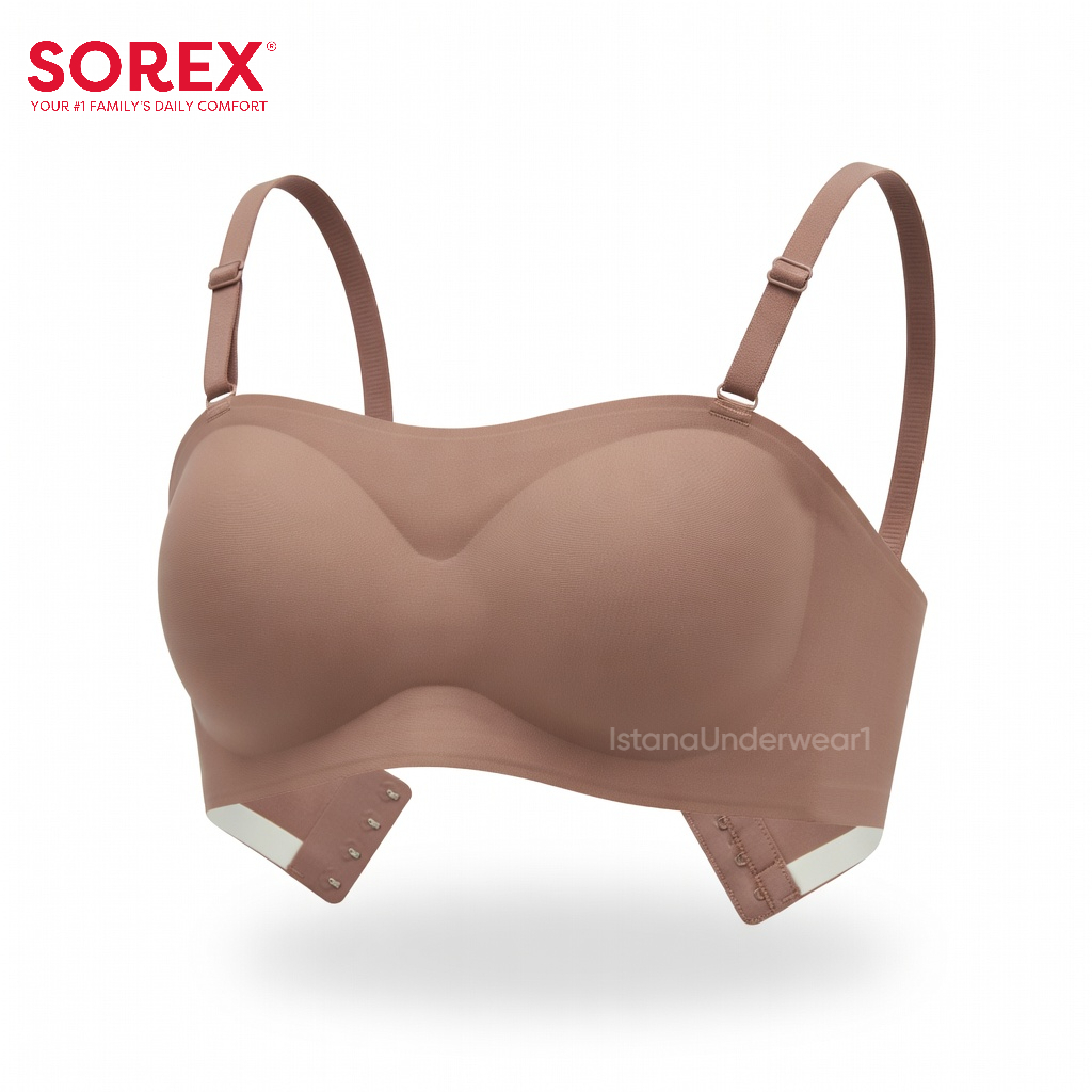 Bra Kemben 2in1 SOREX Tali Bisa Dilepas Tanpa kawat Seamless Cup B