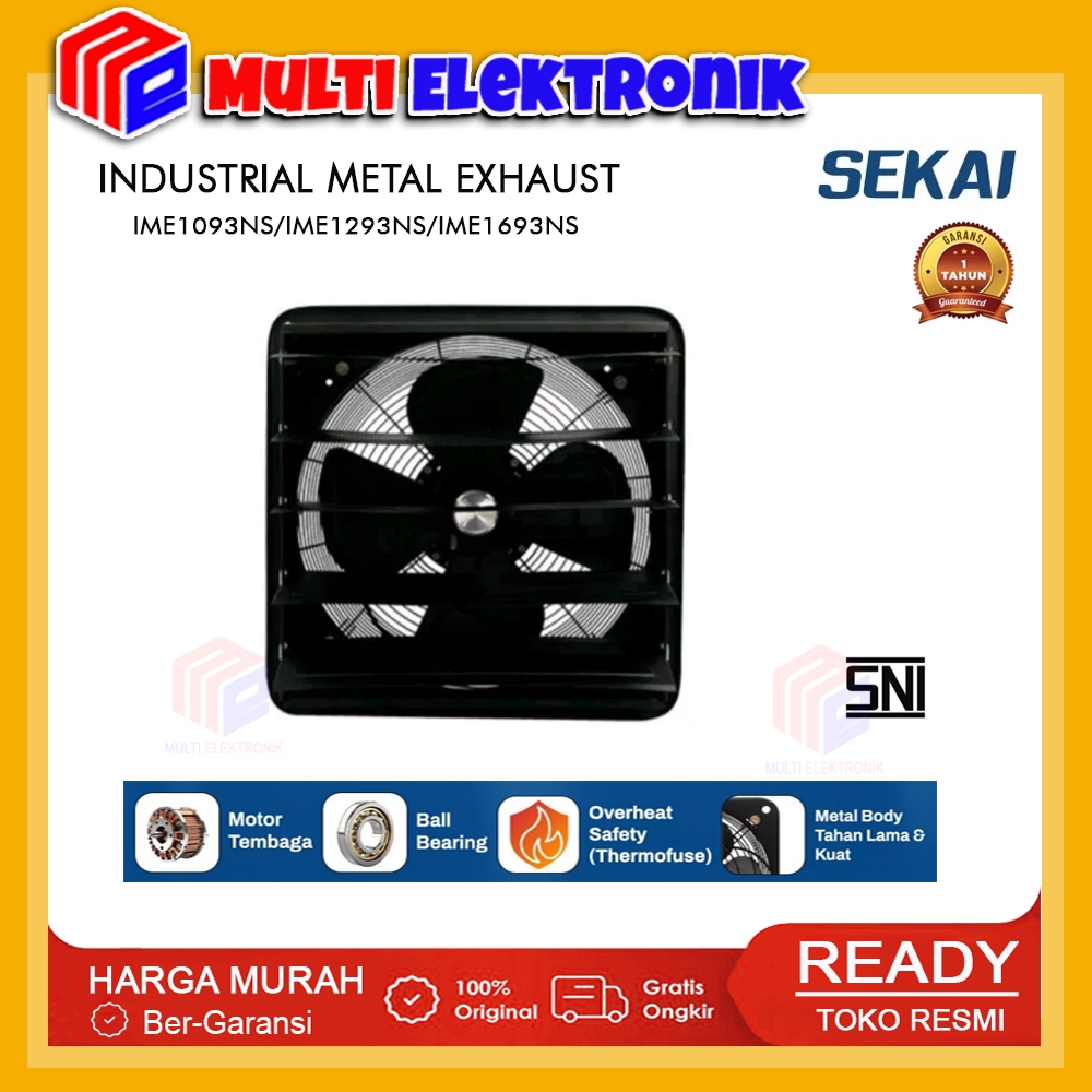 SEKAI Exhaust Fan Kipas Angin Hexos Industri IME1093NS / IME1293NS / IME1493NS / IME1693NS