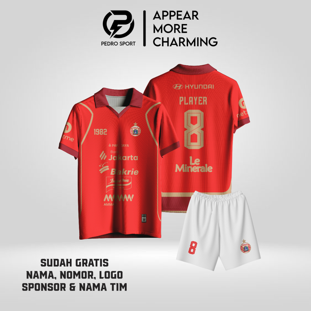 Jersey Printing Jersey Custom Nama Nomor Jersey Fantasy Persija Jakarta