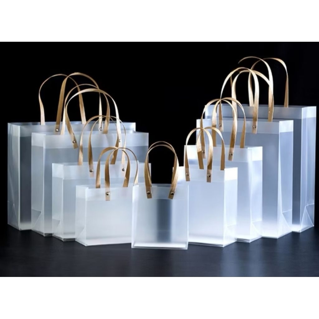 DELUNASHOP PLASTIC BAG TRANSPARANT BENING TAS MIKA PP SOUVENIR POLOS GOODIE BAG HAMPERS PAPER BAG