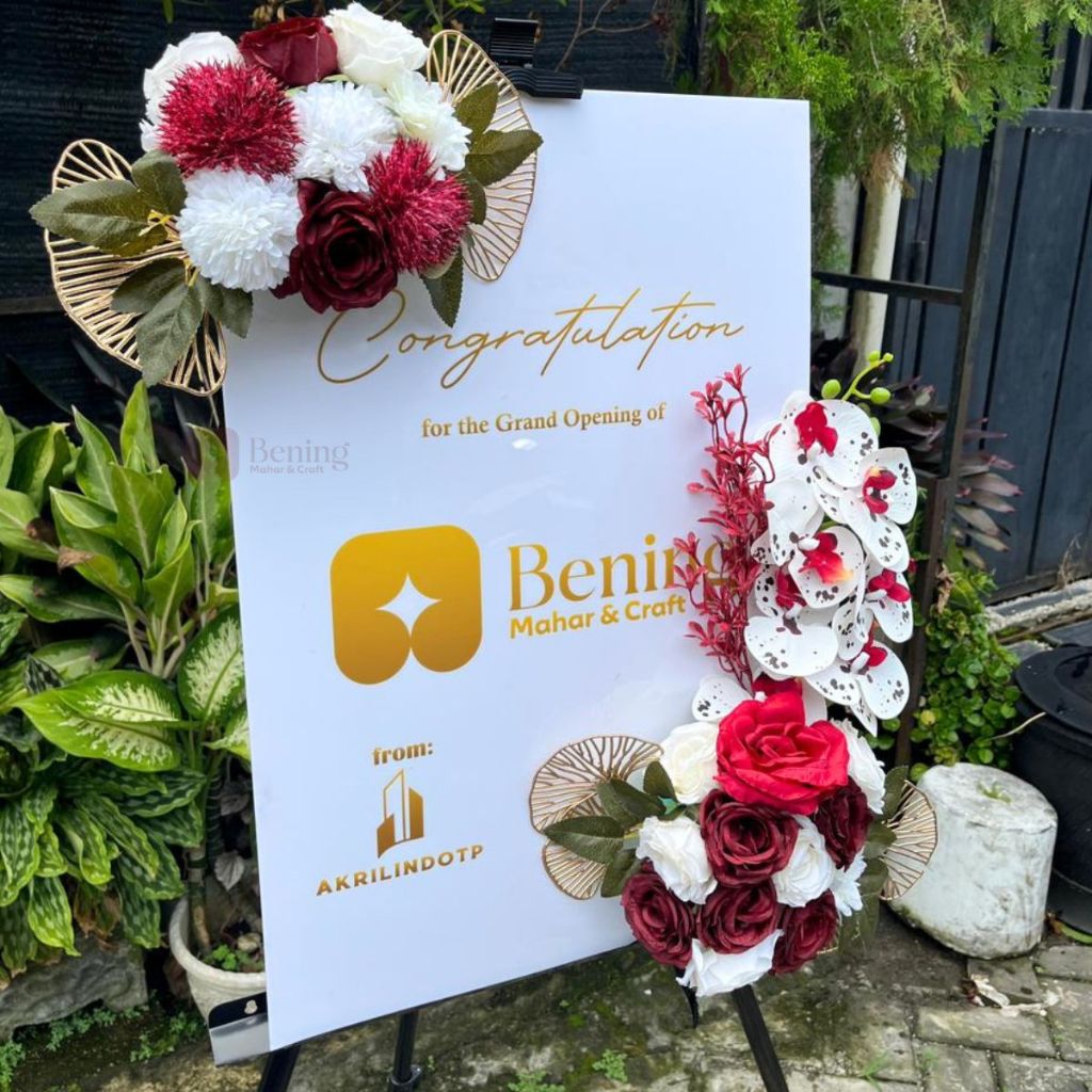 Papan Bunga Mini Flower Board - Hadiah Opening Pembukaan Toko Estetik Papan Bunga