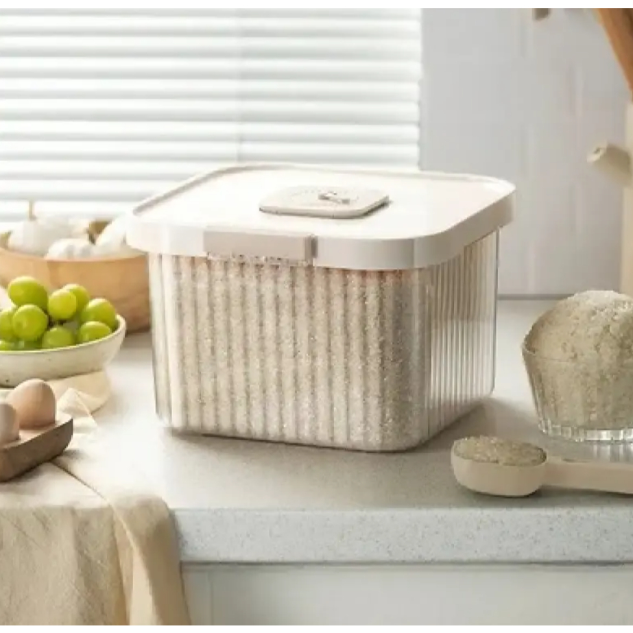 Informa Tempat beras transparant kedap udara ricebox toples bening 5 liter Food Container kedap udar