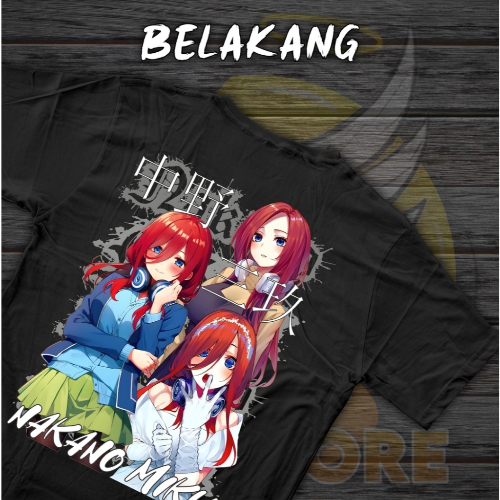 Hiruma Store | Kaos Nakano Miku Distro anime Gotoubun No Hanayome