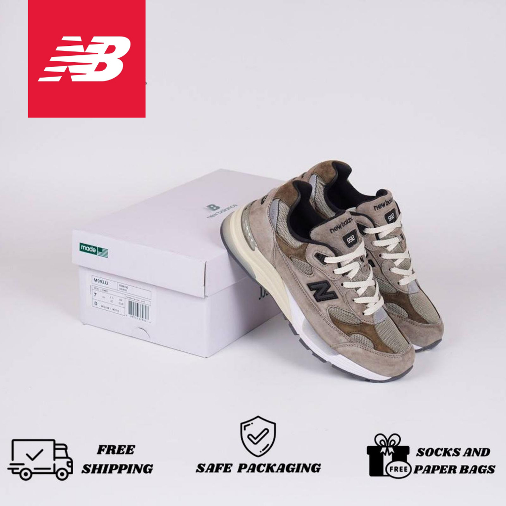 Sepatu New Balance 992 jjjjound Brown Original Pria Wanita NB 992 Premium Sneakers Import