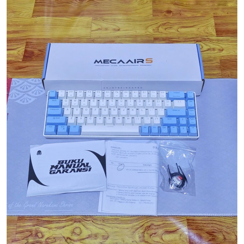 DA Meca Air S Wireless Mechanical Keyboard 60% - White Blue