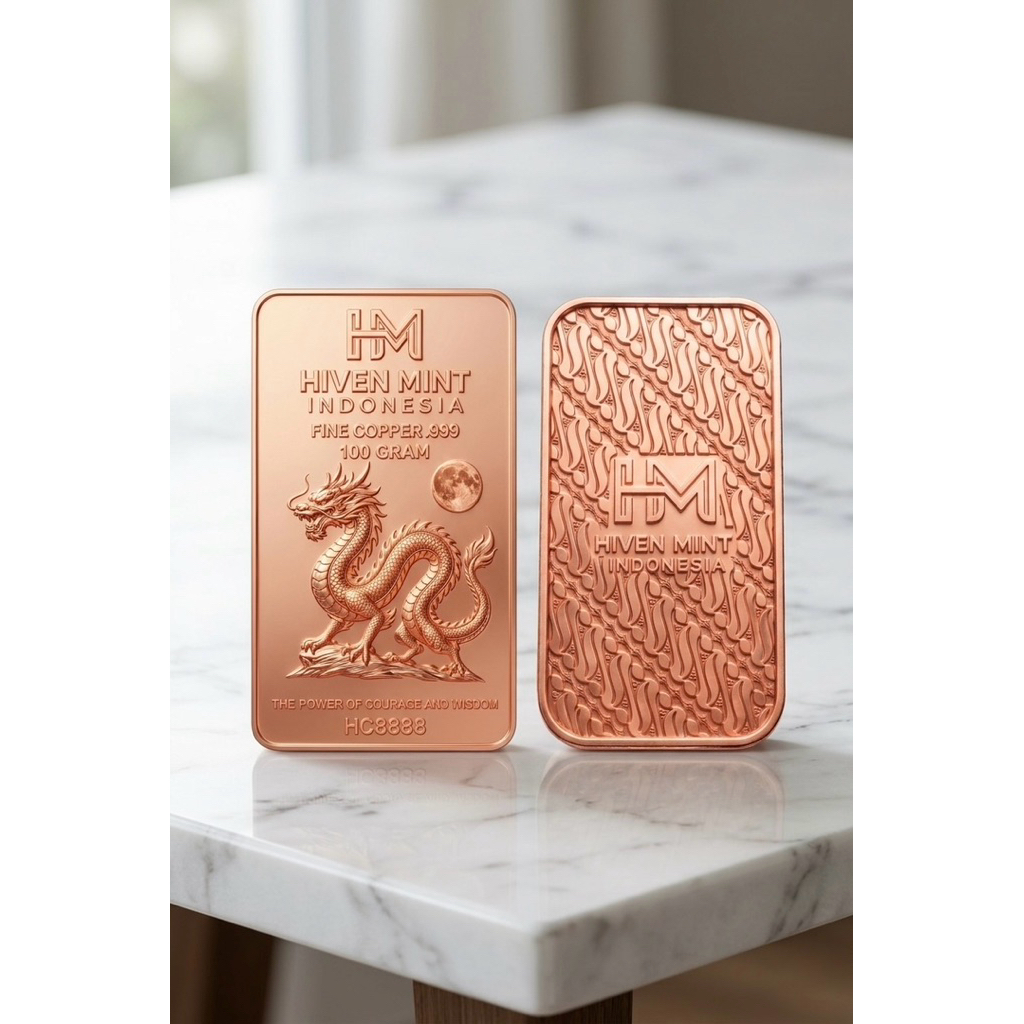 KOLEKSI TEMBAGA COPPER NAGA 100 GRAM SERTIFIKAT + KAPSUL