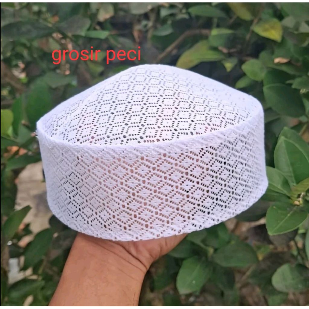 peci jaring motif/peci jaring hitam putih
