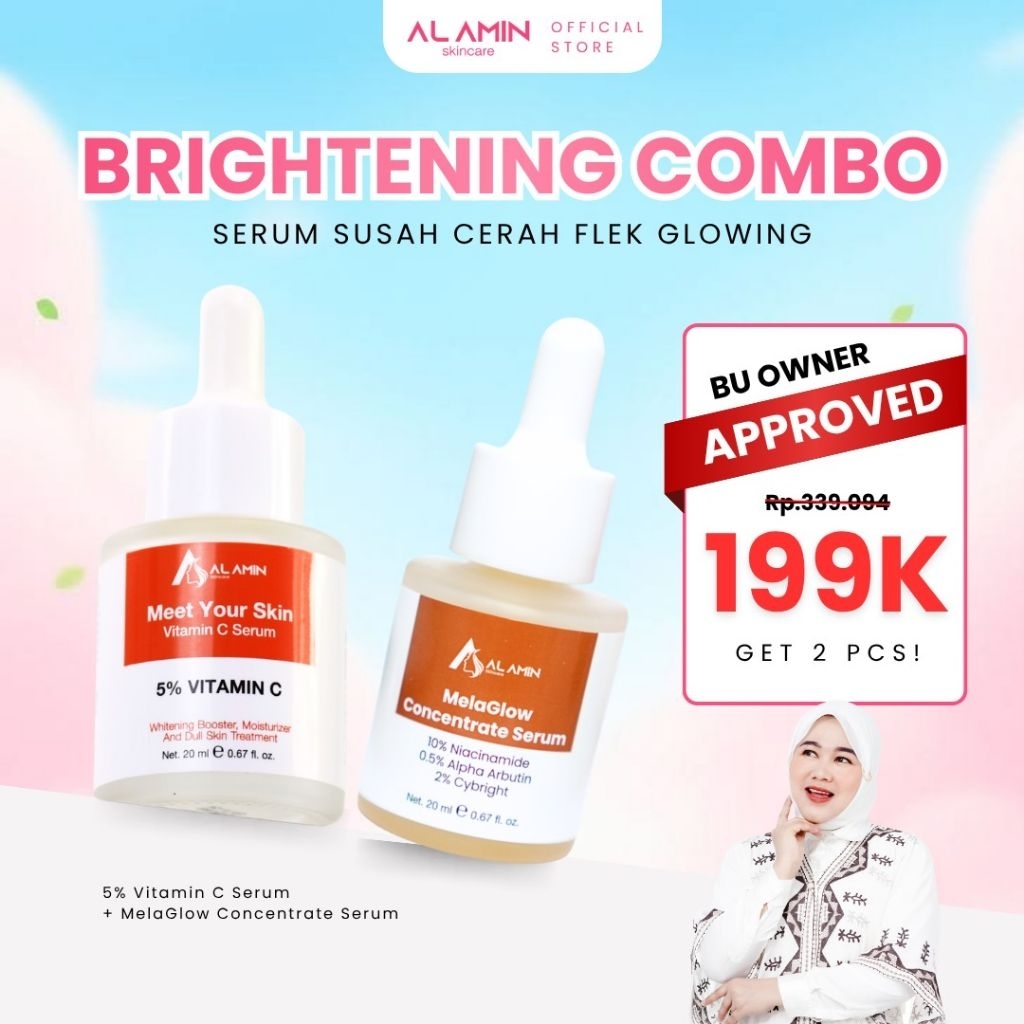 (Bu Owner Approved) Bundling Serum Susah Cerah Flek Glowing Alamin Skincare