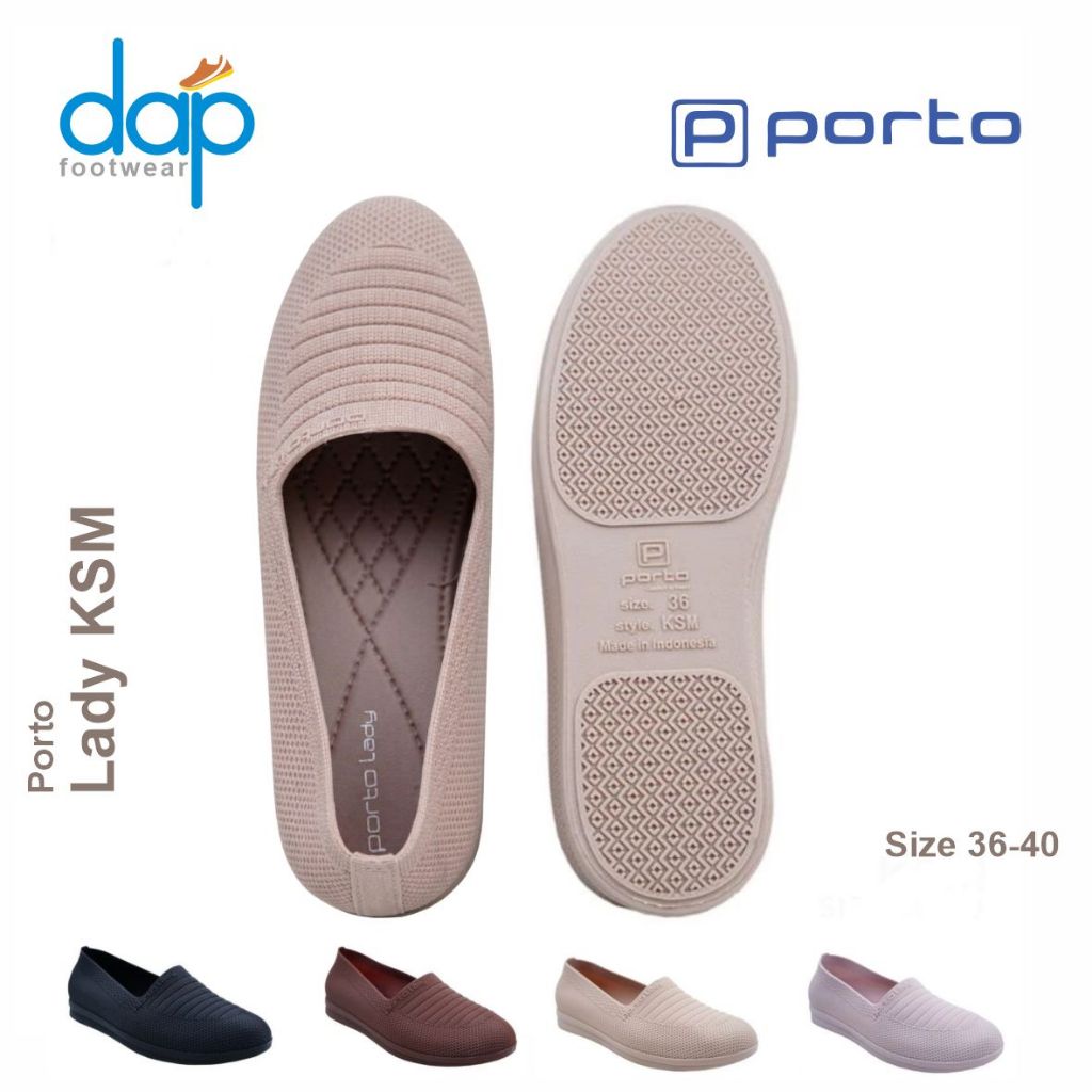 Sepatu Karet Slip On Wanita Porto Lady KSM