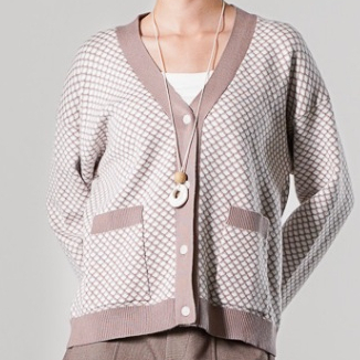 This Is April Gilda Baju Cardigan Rajut Wanita Lengan Panjang Knit Pattern Premium Korean Look Blue,
