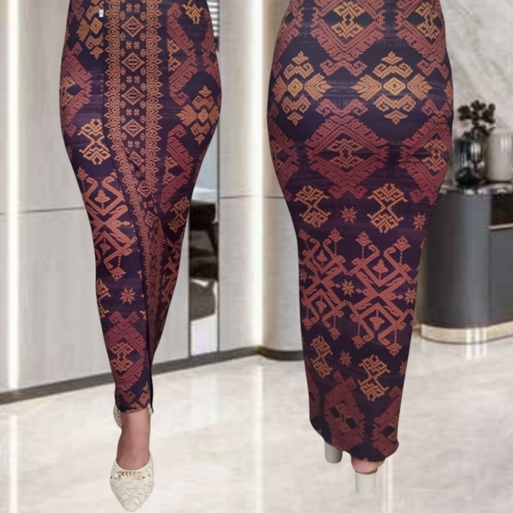 Rok span batik wanita kain elastis melar bawahan kebaya kamen jadi bali