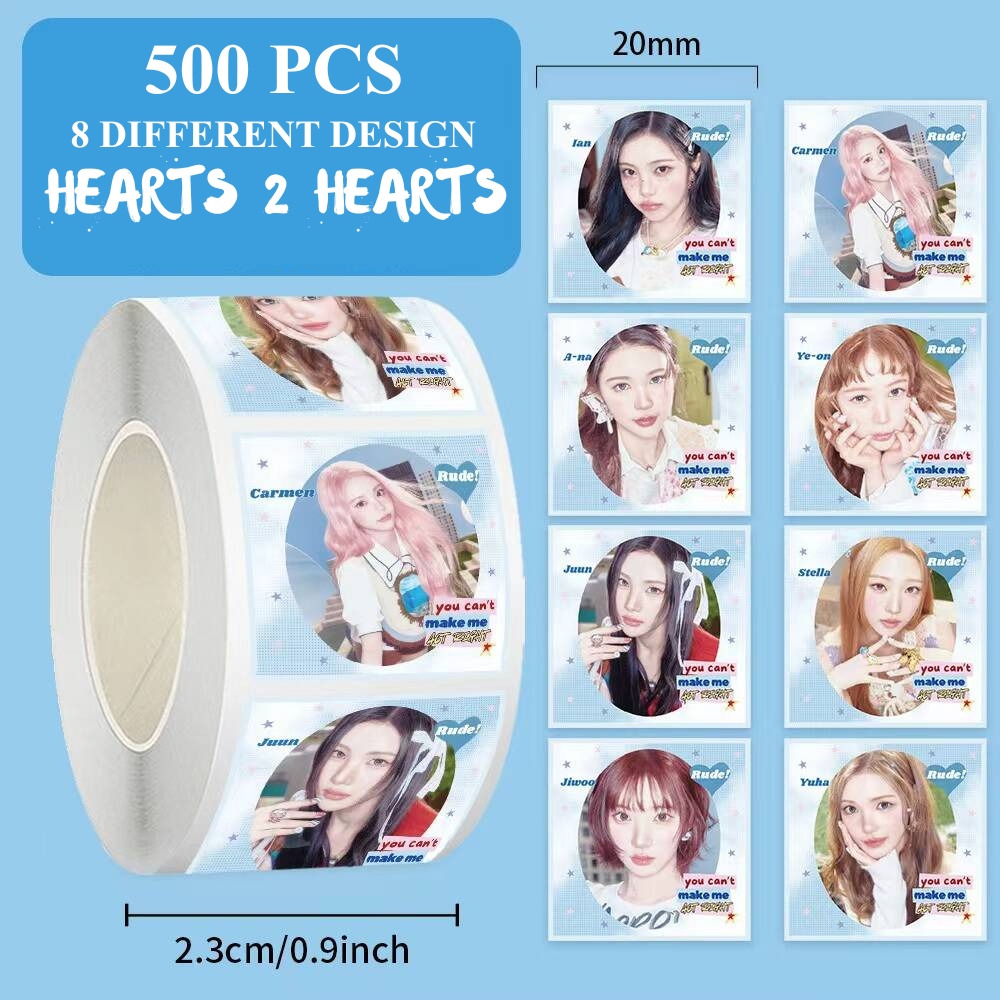 HEARTS2HEARTS H2H 500 PCS STICKER ROLL KPOP mail stiker deco freebies kpop korea