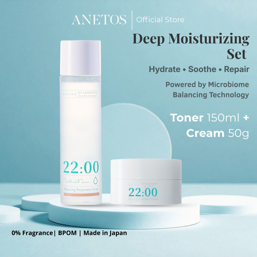 Anetos Deep Moisturizing Set (Paket Skincare untuk Menjaga Kelembapan, Aman untuk Kulit Sensitif - T